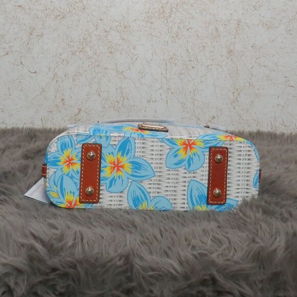DDooney & Bourke Plumeria Zip Crossbody (Blue/White) - Picture 5 of 6